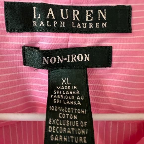 LAUREN Ralph Lauren Pink/White button down Shirt - Picture 3 of 4